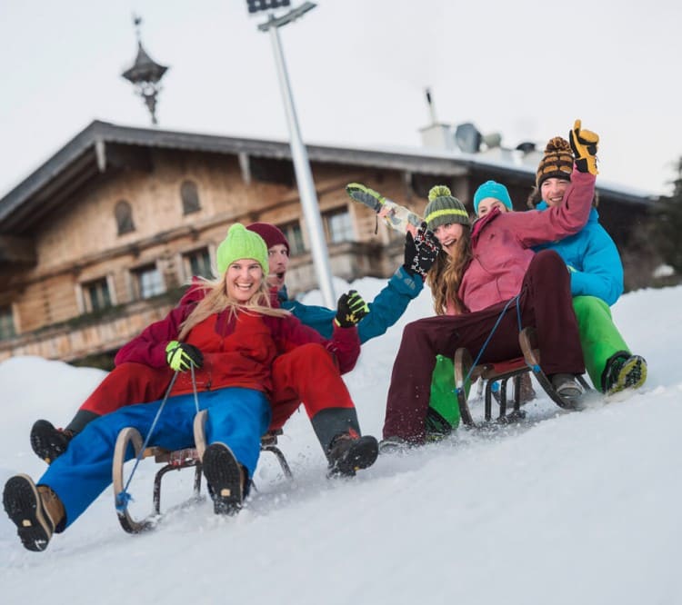 Rodeln beim Sattelbauer © Flachau Tourismus