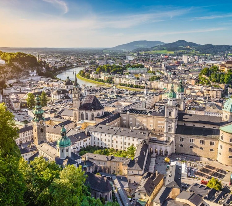 Salzburger Altstadt von oben